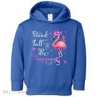 Flamingo Pink Ribbon Breast Cancer Awareness Support Squad Cool Gift Toddler Hoodie thumb 0
