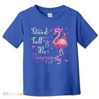 Flamingo Pink Ribbon Breast Cancer Awareness Support Squad Cool Gift Toddler T-Shirt thumb 0