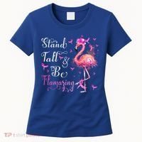 Flamingo Pink Ribbon Breast Cancer Awareness Support Squad Cool Gift Women's T-Shirt thumb 0