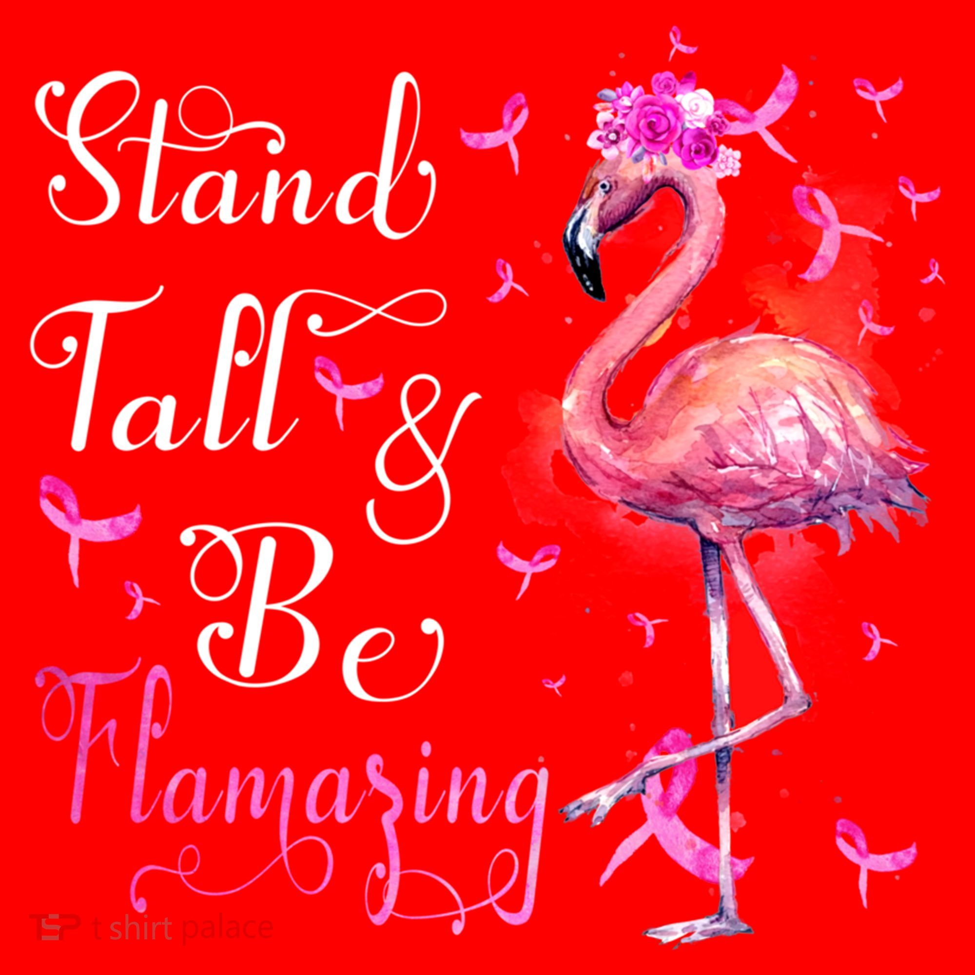 Flamingo Pink Ribbon Breast Cancer Awareness Support Squad Cool Gift Santa Hat
