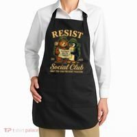 Funny Penguin Resist Penguins Protest Against Tariffs Apron thumb 2