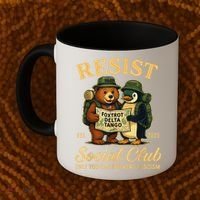 Funny Penguin Resist Penguins Protest Against Tariffs Coffee Mug thumb 2