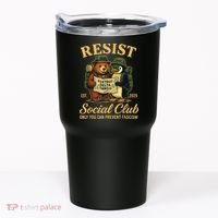 Funny Penguin Resist Penguins Protest Against Tariffs Tumbler thumb 0