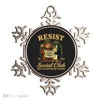 Funny Penguin Resist Penguins Protest Against Tariffs Ornament thumb 0