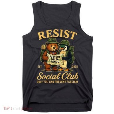 Funny Penguin Resist Penguins Protest Against Tariffs Tank Top