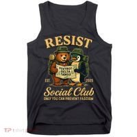Funny Penguin Resist Penguins Protest Against Tariffs Tank Top thumb 0