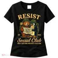 Funny Penguin Resist Penguins Protest Against Tariffs Women's T-Shirt thumb 0