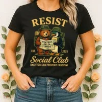 Funny Penguin Resist Penguins Protest Against Tariffs Women's T-Shirt thumb 2