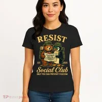 Funny Penguin Resist Penguins Protest Against Tariffs Women's T-Shirt thumb 4