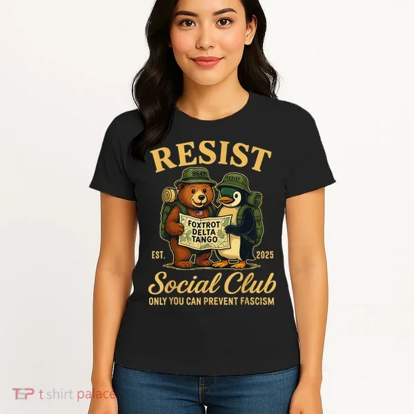 Funny Penguin Resist Penguins Protest Against Tariffs Women's T-Shirt