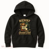 Funny Penguin Resist Penguins Protest Against Tariffs Kids Hoodie thumb 0