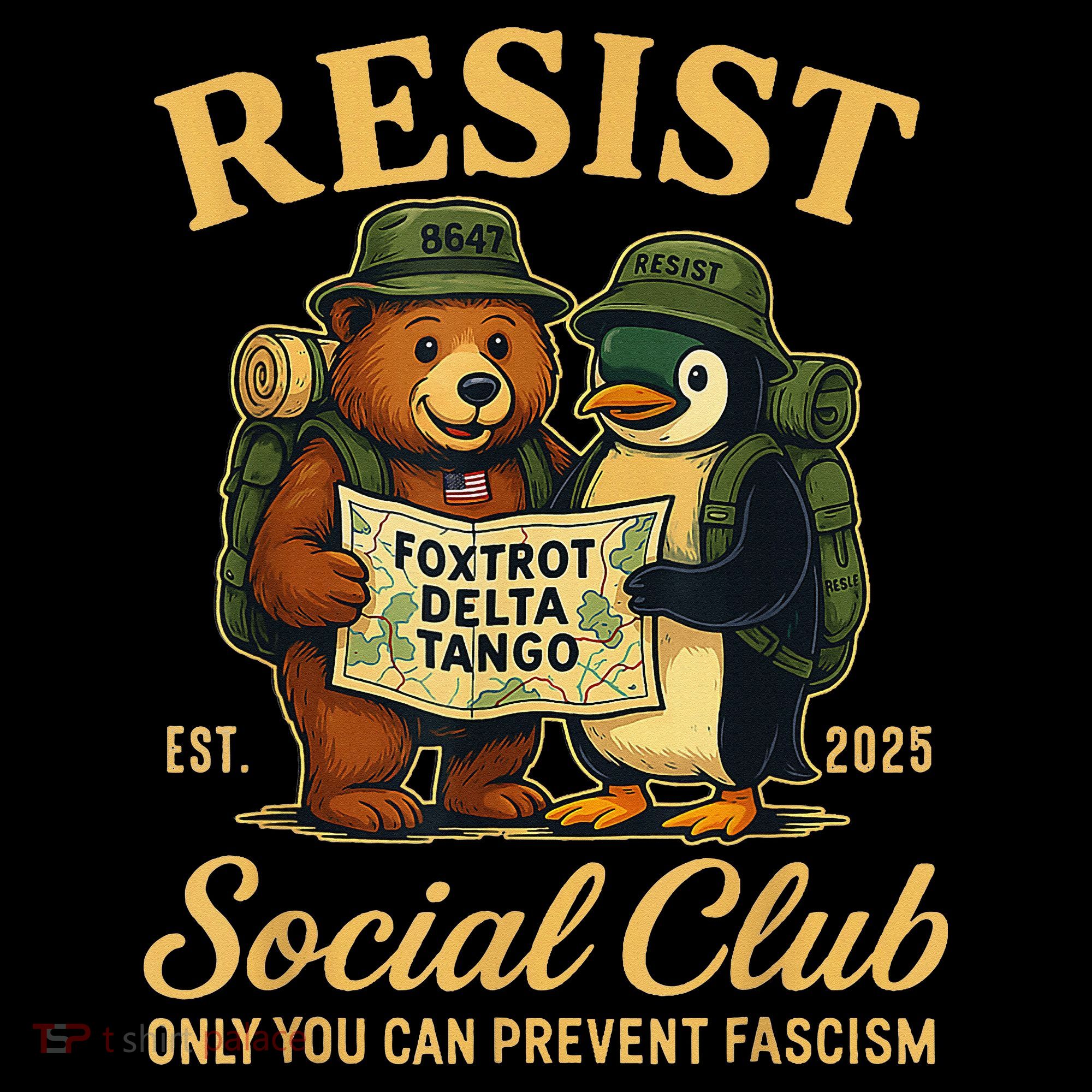Funny Penguin Resist Penguins Protest Against Tariffs Kids Long Sleeve Shirt