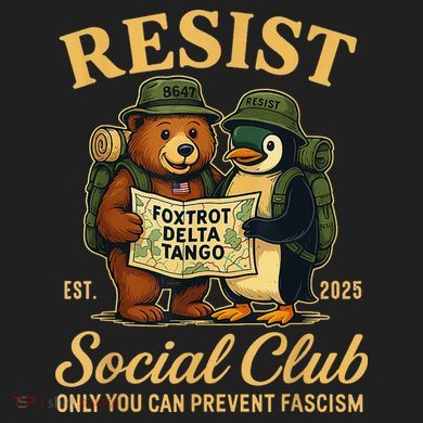 Funny Penguin Resist Penguins Protest Against Tariffs Kids Long Sleeve Plaid Pajama Set