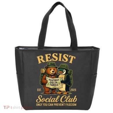 Funny Penguin Resist Penguins Protest Against Tariffs Tote Bag