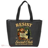 Funny Penguin Resist Penguins Protest Against Tariffs Tote Bag thumb 0