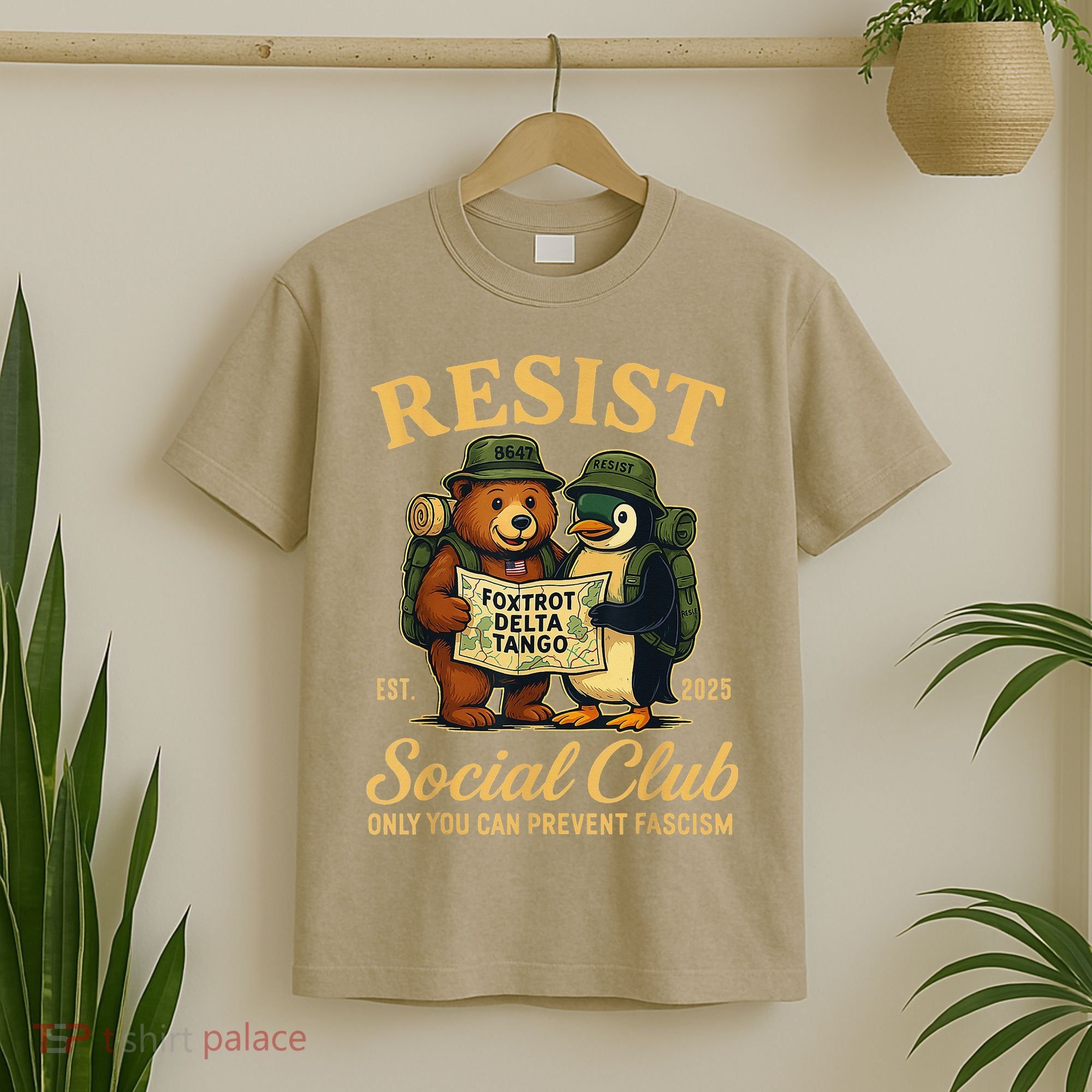 Funny Penguin Resist Penguins Protest Against Tariffs T-Shirt