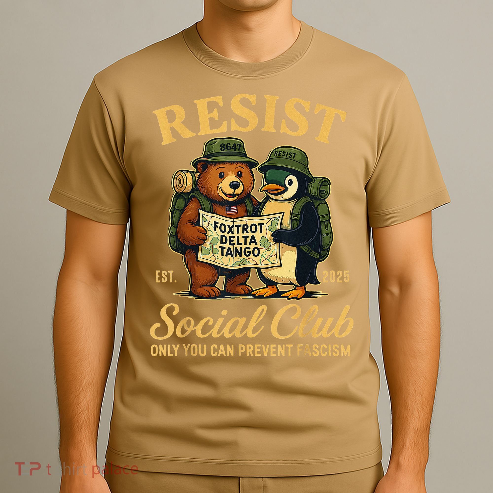 Funny Penguin Resist Penguins Protest Against Tariffs T-Shirt