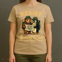 Funny Penguin Resist Penguins Protest Against Tariffs T-Shirt thumb 4