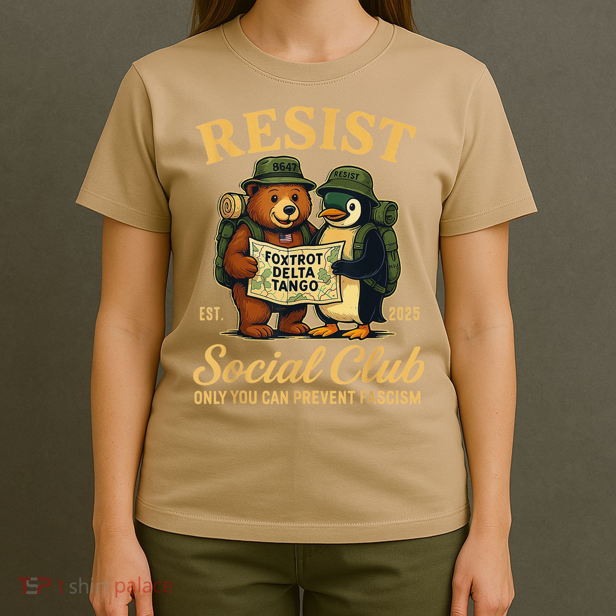 Funny Penguin Resist Penguins Protest Against Tariffs T-Shirt