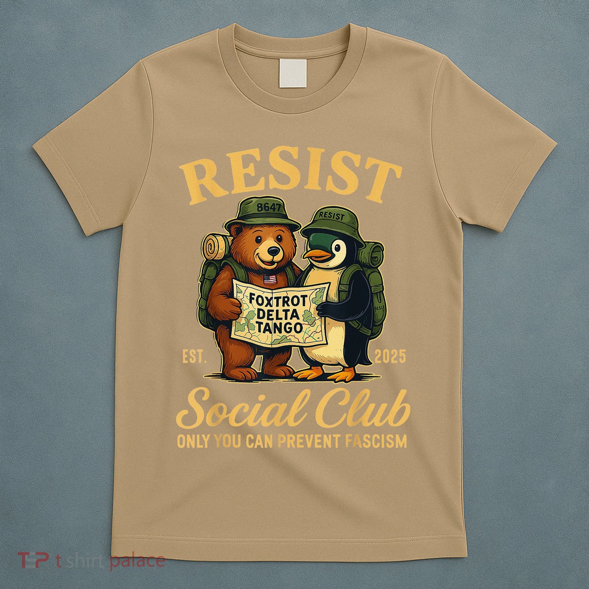 Funny Penguin Resist Penguins Protest Against Tariffs T-Shirt