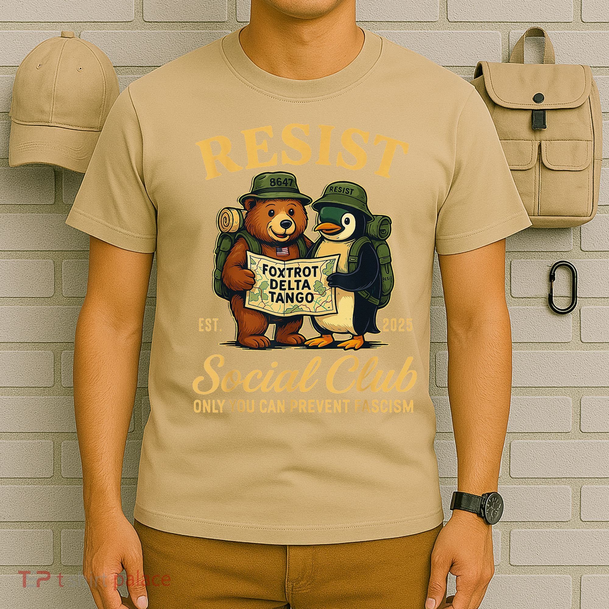 Funny Penguin Resist Penguins Protest Against Tariffs T-Shirt