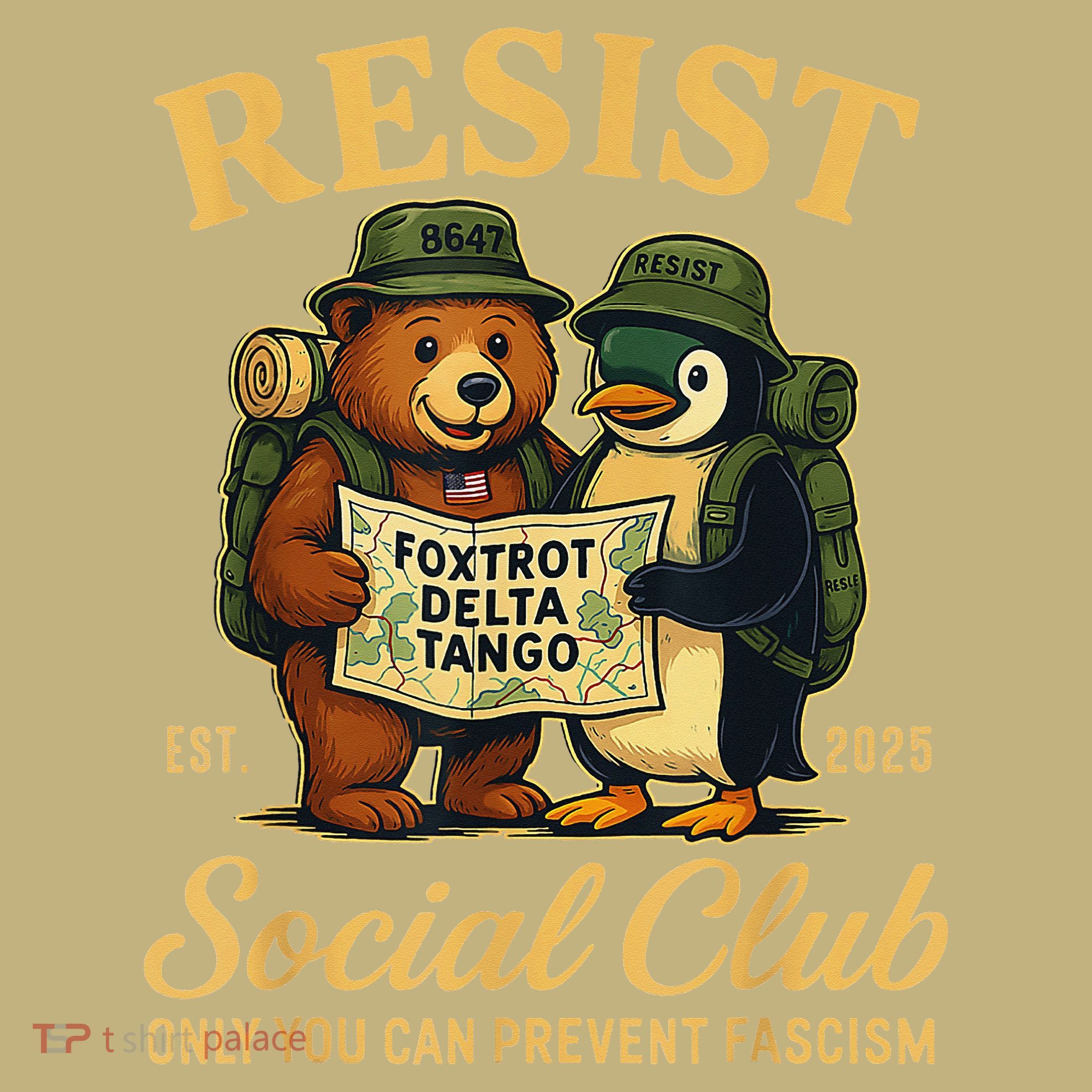 Funny Penguin Resist Penguins Protest Against Tariffs Kids T-Shirt
