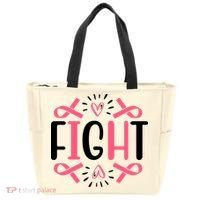 Fight Pink Ribbon Breast Cancer Tote Bag thumb 0