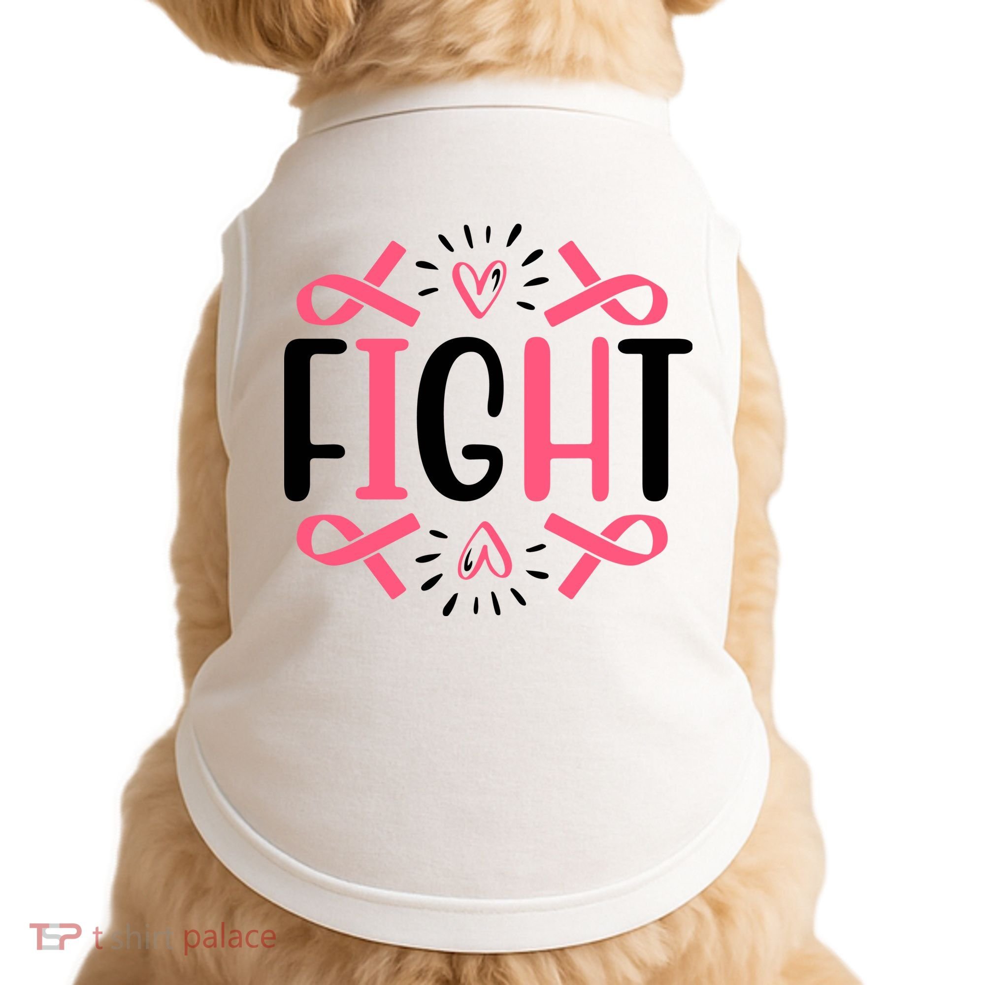 Fight Pink Ribbon Breast Cancer Doggie Tank