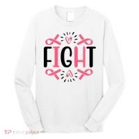 Fight Pink Ribbon Breast Cancer Long Sleeve Shirt thumb 0