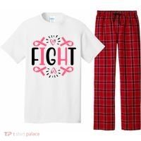 Fight Pink Ribbon Breast Cancer Pajama Set thumb 0
