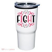 Fight Pink Ribbon Breast Cancer Tumbler thumb 0