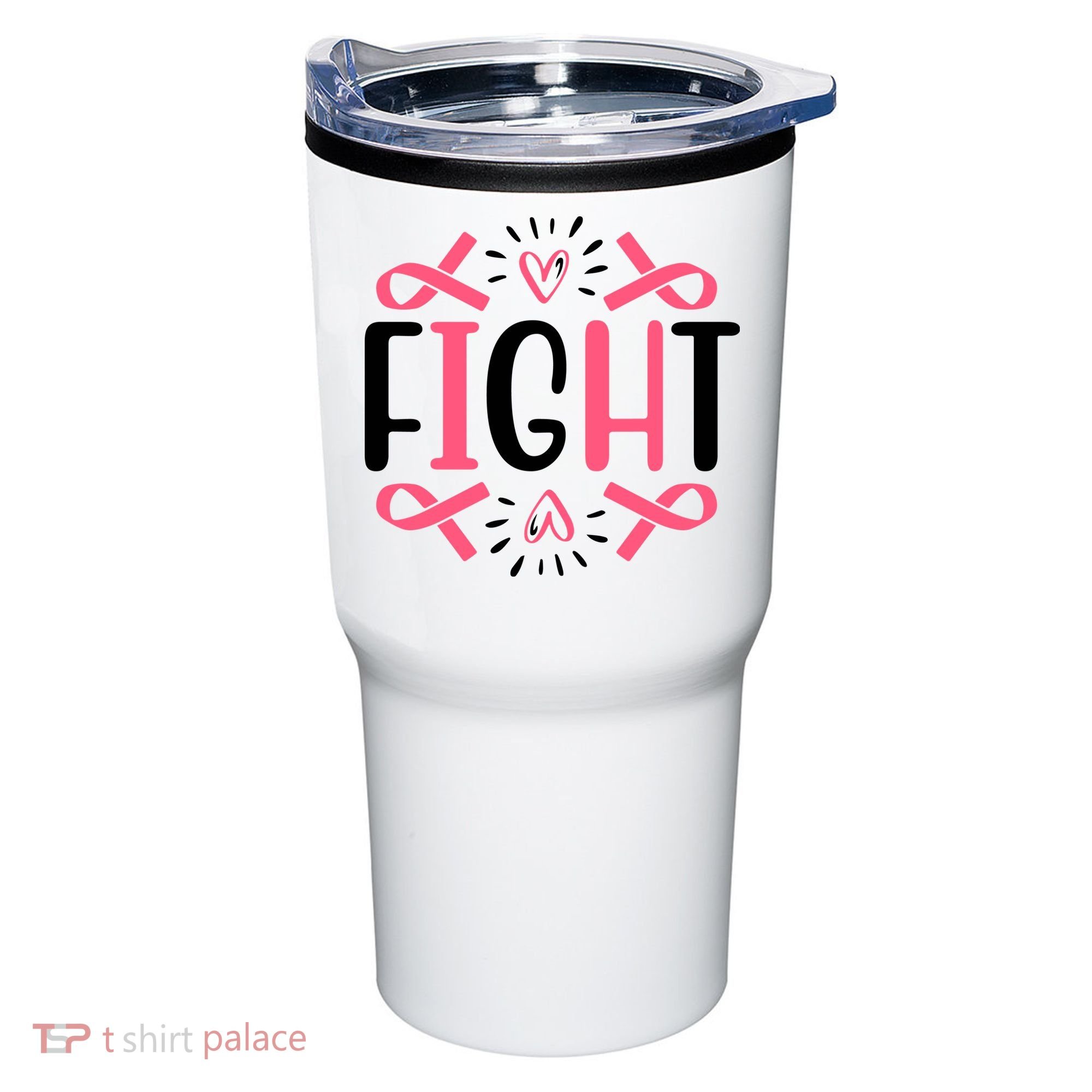 Fight Pink Ribbon Breast Cancer Tumbler