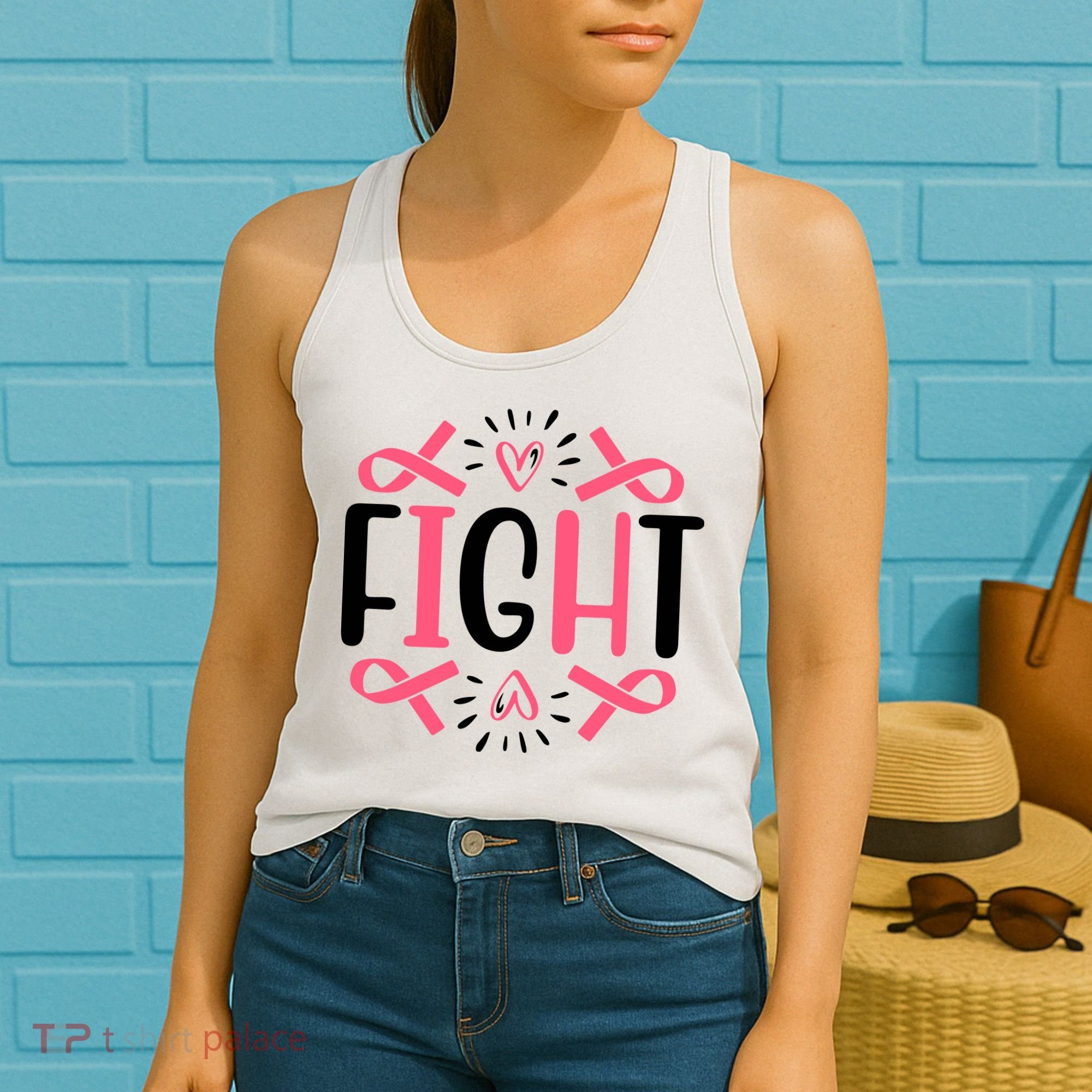 Fight Pink Ribbon Breast Cancer Women's Tank Top