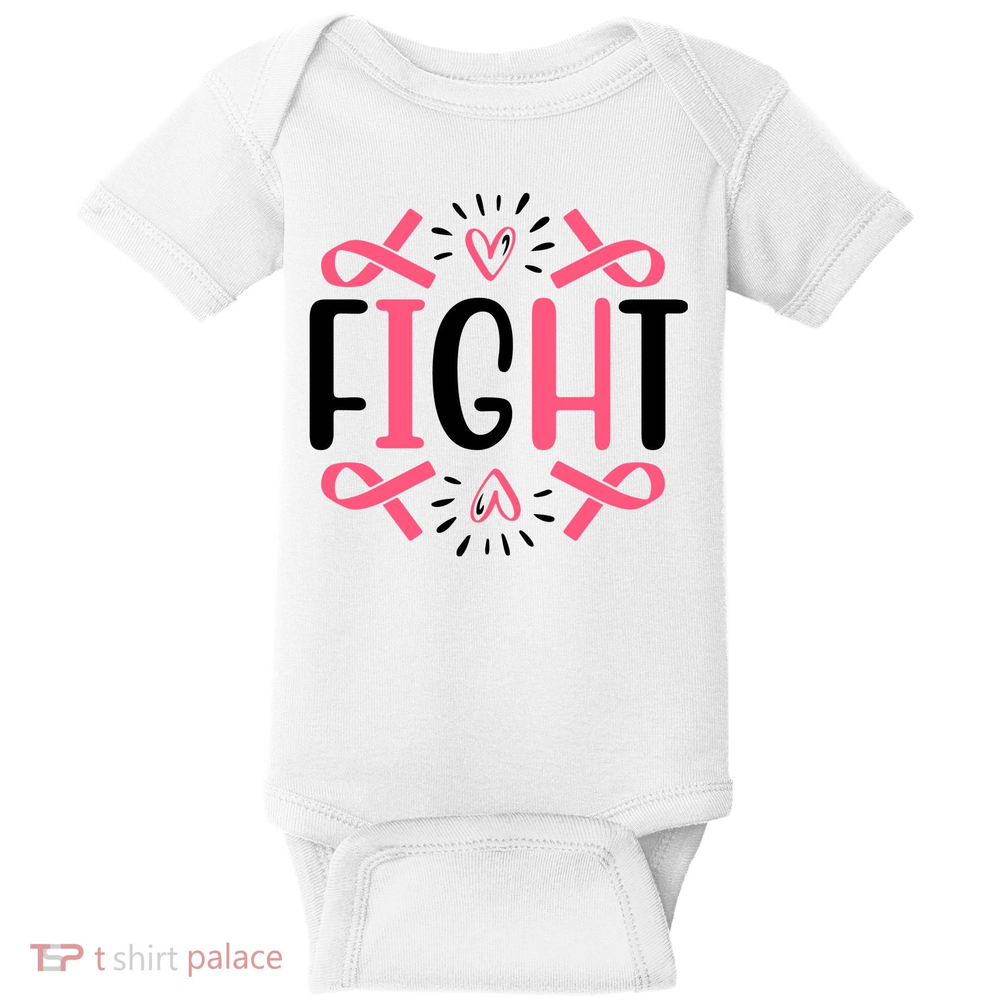 Fight Pink Ribbon Breast Cancer Baby Bodysuit