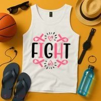 Fight Pink Ribbon Breast Cancer Tank Top thumb 4