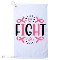 Fight Pink Ribbon Breast Cancer Golf Towel thumb 0