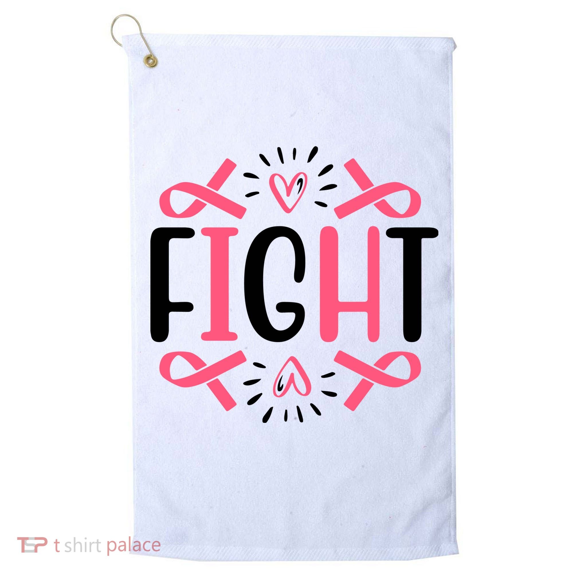 Fight Pink Ribbon Breast Cancer Golf Towel