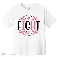 Fight Pink Ribbon Breast Cancer Toddler T-Shirt thumb 0