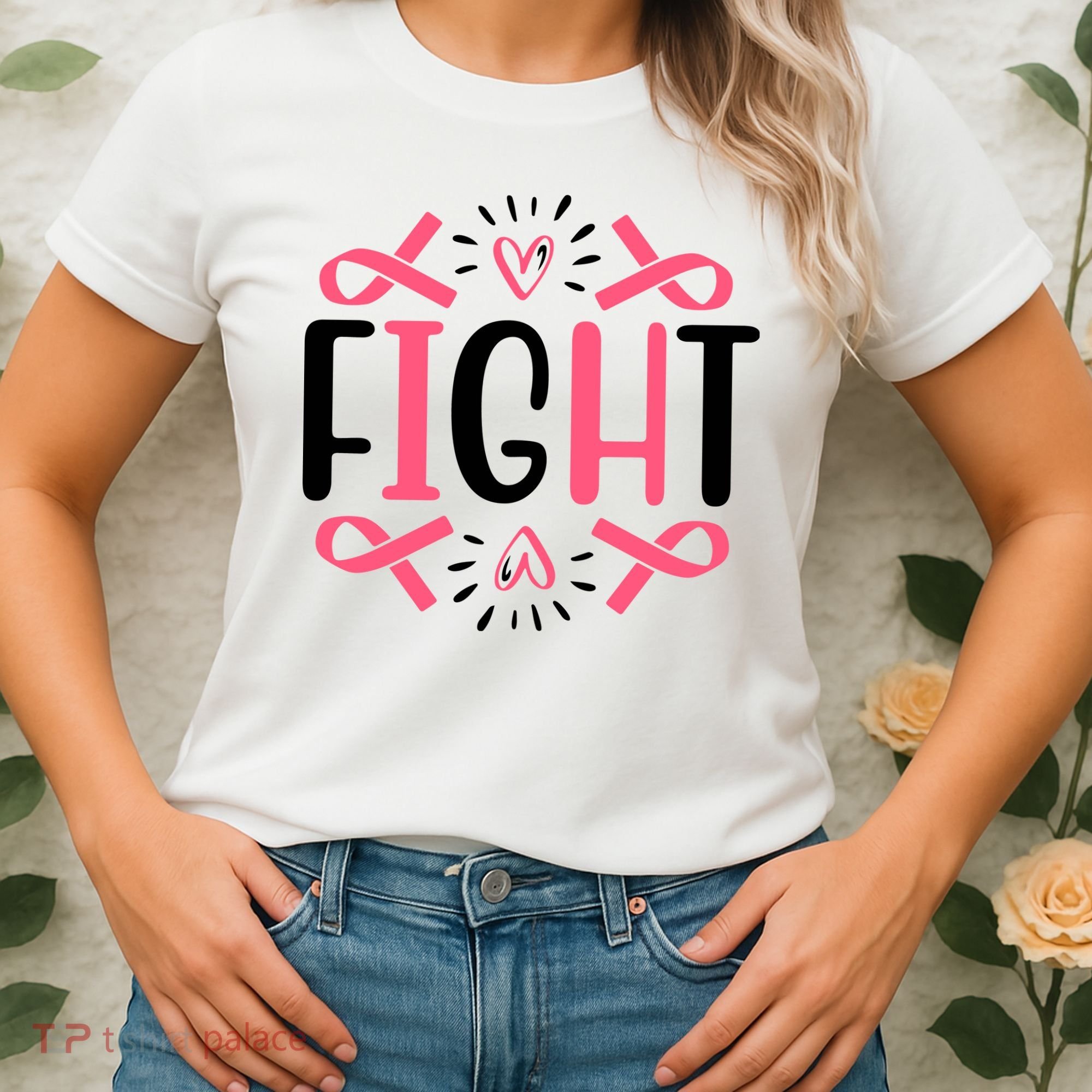 Fight Pink Ribbon Breast Cancer Women's T-Shirt