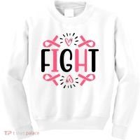 Fight Pink Ribbon Breast Cancer Kids Sweatshirt thumb 0