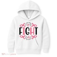 Fight Pink Ribbon Breast Cancer Kids Hoodie thumb 0