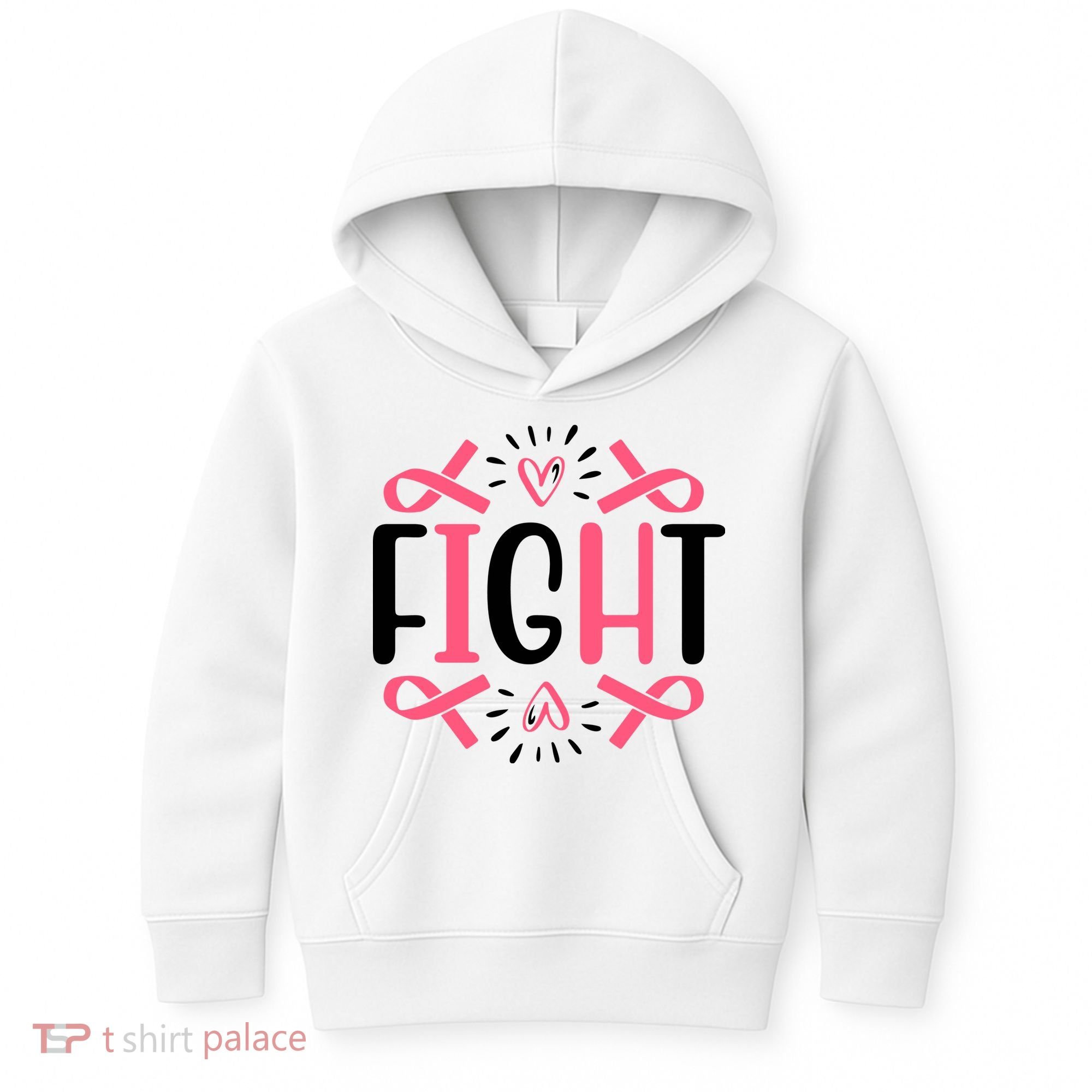 Fight Pink Ribbon Breast Cancer Kids Hoodie