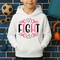 Fight Pink Ribbon Breast Cancer Kids Hoodie thumb 2