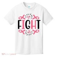 Fight Pink Ribbon Breast Cancer Kids T-Shirt thumb 0
