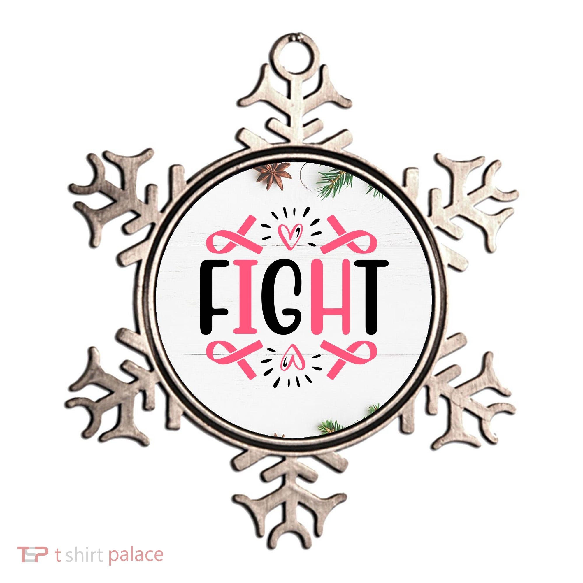 Fight Pink Ribbon Breast Cancer Ornament