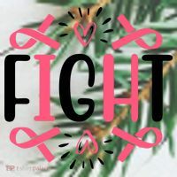 Fight Pink Ribbon Breast Cancer Ornament thumb 1