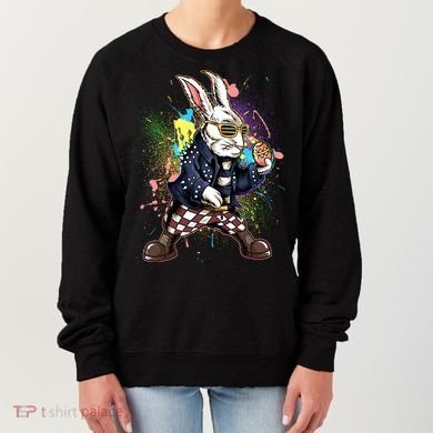 Funny Punk Rock Easter Bunny Rabbit Women's Sweatshirt