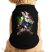 Funny Punk Rock Easter Bunny Rabbit Doggie Tank thumb 0