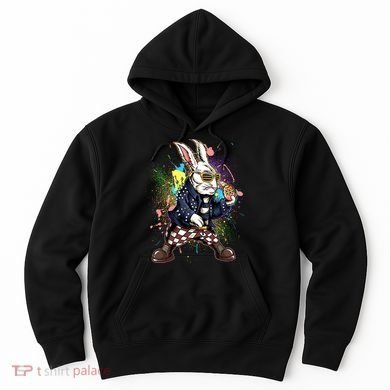 Funny Punk Rock Easter Bunny Rabbit Hoodie
