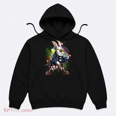Funny Punk Rock Easter Bunny Rabbit Hoodie